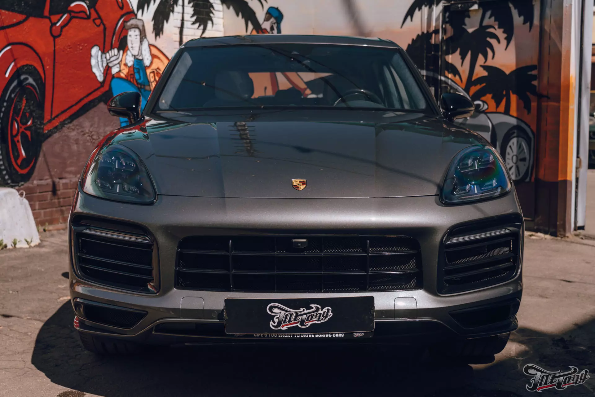 Porsche Cayenne. Оклейка в полиуретан. Окрас дисков
